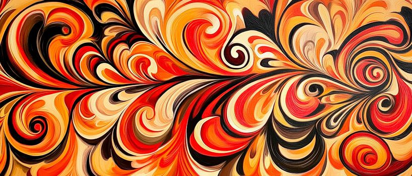 Farbenfrohe abstrakte Wirbelkunst von Poster Art Shop