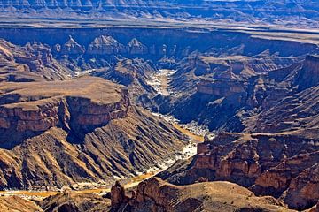 Uitzicht over de Fish River Canyon in Namibië van Ingo Paszkowsky