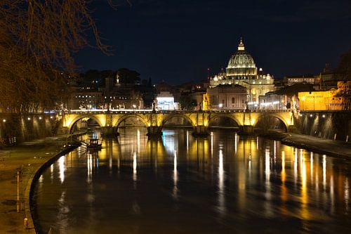 View of St. Peter's Basilica in the Vatican in Rome (Italy)