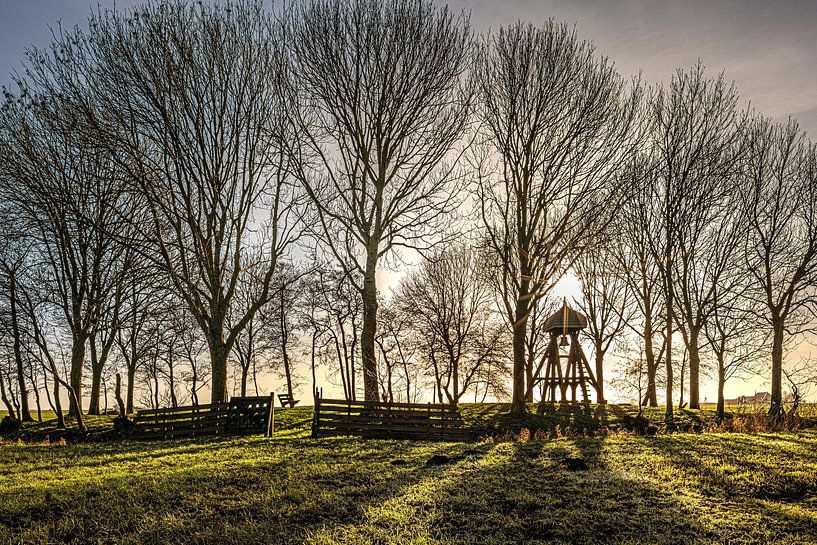 Cemetery near the Frisian town of Yndyk in the lake district by Harrie Muis