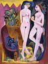 Two Nudes in a Room (1914) by Ernst Ludwig Kirchner. by Studio POPPY thumbnail