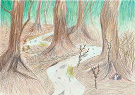 Drawing: forest by Jerzy Beerepoot