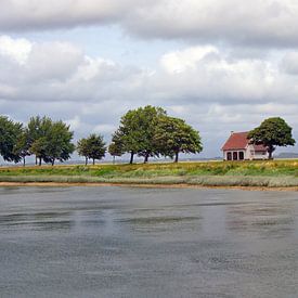 Huisje aan de rivier de Somme van Paula van der Horst