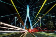 Erasmusbrücke an einem belebten Abend von Glenn Nieuwenhuis Miniaturansicht