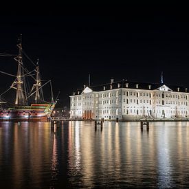 Clipper Stad Amsterdam and Maritime Museum by Peter Bartelings