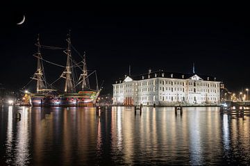 Clipper Stad Amsterdam and Maritime Museum by Peter Bartelings