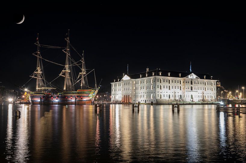 Clipper Stad Amsterdam en Scheepsvaartmuseum van Peter Bartelings