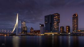 Rotterdam Skyline at Night by Michel Swart