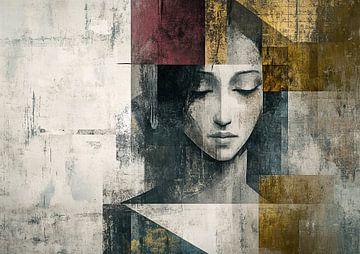 Vrouw | Vrouw Aardetinten van Kunst Kriebels