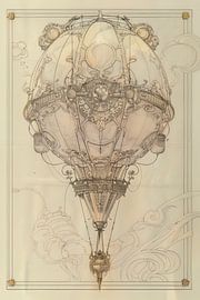 Drawing, Hot air balloon -2 by Peter Pen Drawings and Paintings