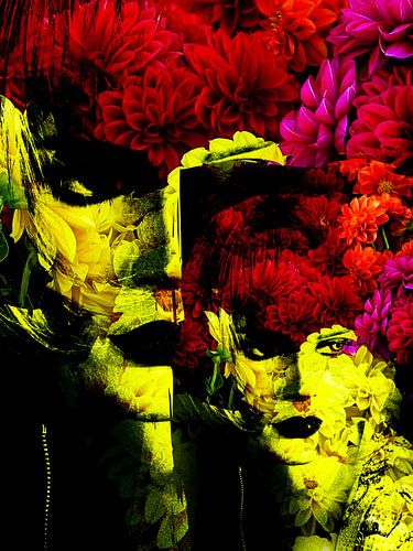Femme à fleurs sur Gabi Hampe