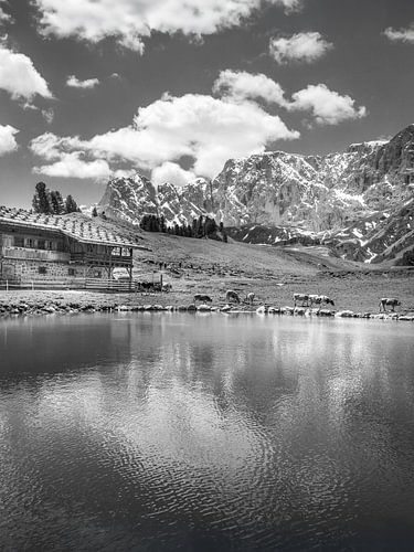 Mahlknechthütte on the Seiser Alm, South Tyrol