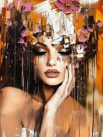Femme mystique avec des fleurs