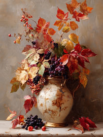 Autumnal vase still life