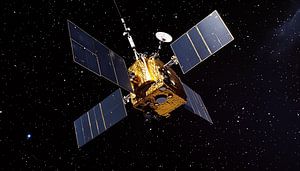 Panorama de l'espace lointain par satellite