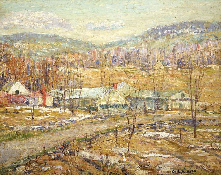 Ernest Lawson~End of winter by finemasterpiece
