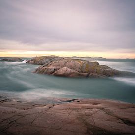 Kust van Zweden, Lnag tijd blootstelling in de storm van Fotos by Jan Wehnert