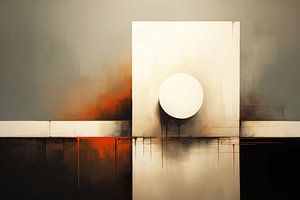 Abstract olieverfschilderij in vuur en vlam van Ton Kuijpers