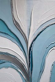 Abstraktes minimalistisches Design in Blau von Art & Soul Creations