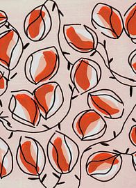 Bloemige abstractie in roze tinten van Lori Ann Folz