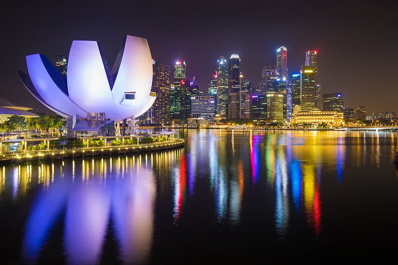 De Singapore Skyline van Michel van Rossum