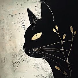 Modern Cat Art for Luxury Interior Decoration