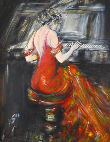 Playing the piano by Sasha Butter-van Grootveld