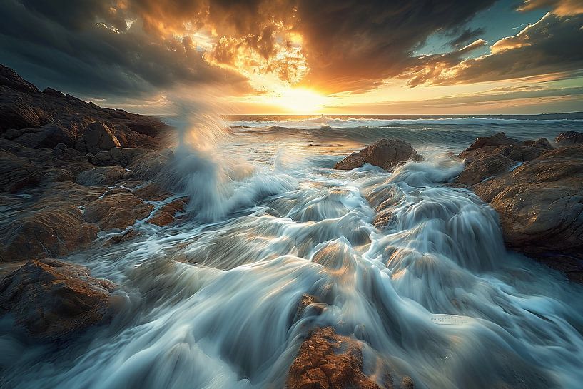 Sunset on the Pacific by fernlichtsicht