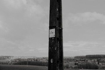 High voltage sign in Marchin, Belgian Ardennes by Manon Visser
