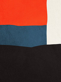 Hedendaagse minimalistische, geometrische, abstracte kunst, levendige tinten, kleurrijk van Online Arts