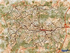 Map of Remscheid with the style 'Serene Summer' by Maporia