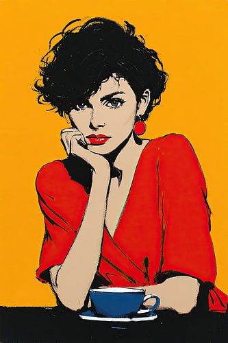 Chic Woman and Tasty Coffee