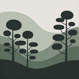 Green forest by CanvasbyCaro