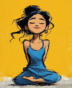 Vrouw Ontspanning | Calm Vibe van OMG Art