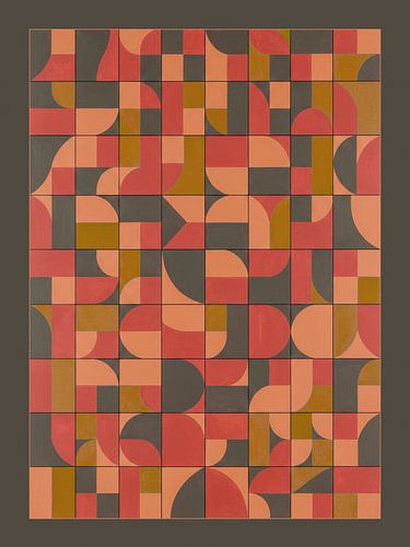 Retro: Geometrische vormen in gedempte tinten