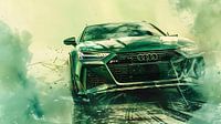 Groene Audi RS6 van PixelPrestige thumbnail