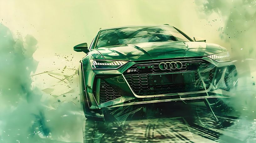Groene Audi RS6 van PixelPrestige