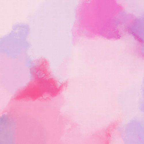 Peinture abstraite minimaliste dans des tons de rose et de lavande sur Dina Dankers