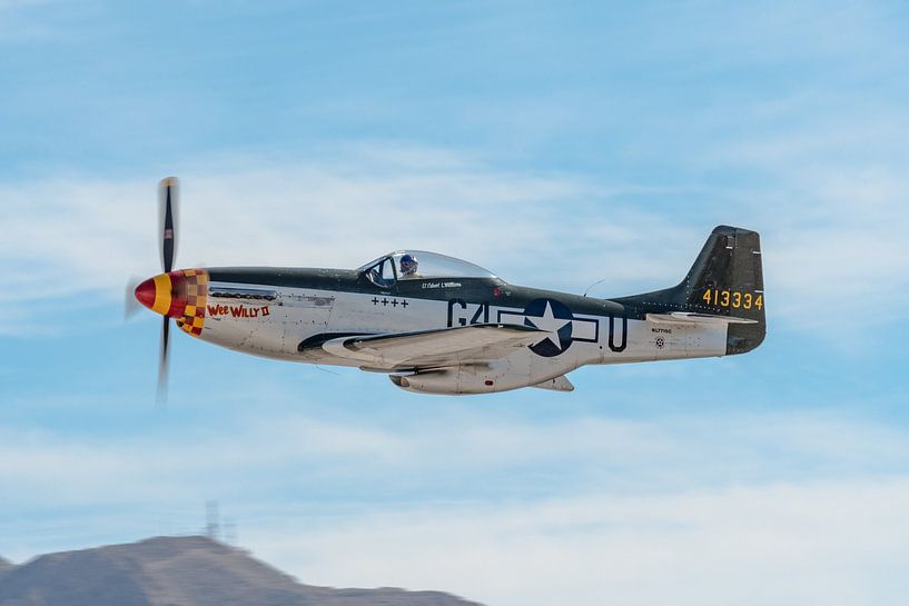 The beautiful North American P-51D Mustang - 413334- &quot;Wee Willy ll&quot; just took off  by Jaap van den Berg