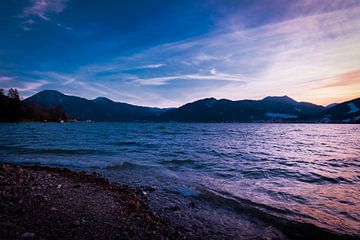 Zonsondergang bij de Tegernsee van Li-Bro