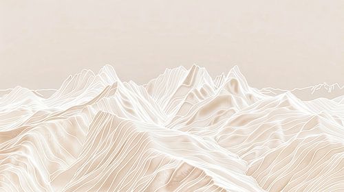 Wanddecoratie: Bergkunst met Zachte Kleuren