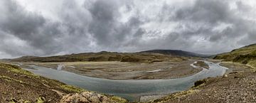 Fossa river in Iceland panorama