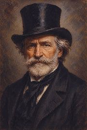 Tableau représentant le compositeur Giuseppe Verdi.