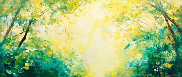 Licht overstroomd bos van Poster Art Shop