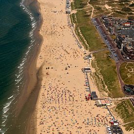 Aerial view beach Egmond by aerovista luchtfotografie