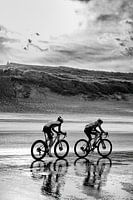Cyclistes de plage à Noordwijk