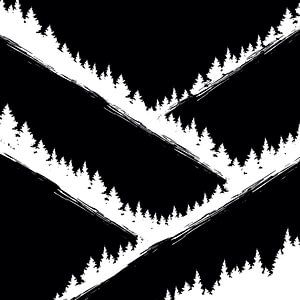 Wald Landschaft Monochrom von Mad Dog Art