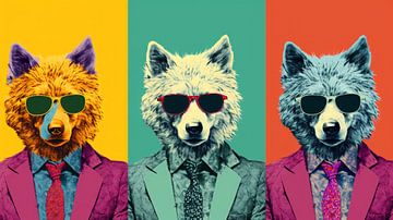 Warhol : loups magnats sur ByNoukk
