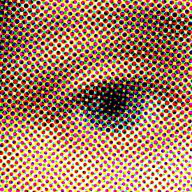 Œil dans une grille colorée. sur StudioMaria.nl