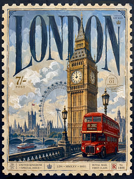 Vintage-Blick auf London